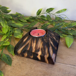 Volcano tea light holder