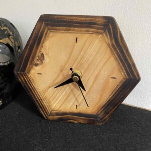 Hexagon desk clock