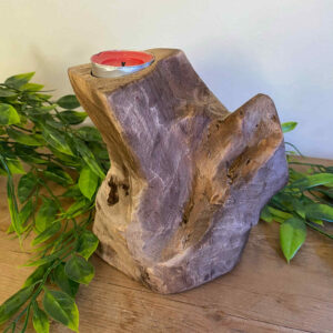 Knotted ash branch tea light holder